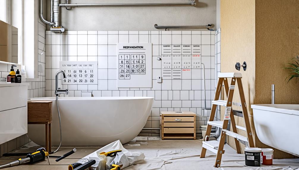 bathroom remodel duration estimate