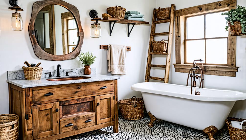 budget friendly rustic bathroom remodel