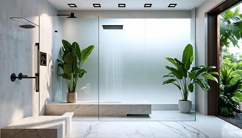 luxurious spa style showers