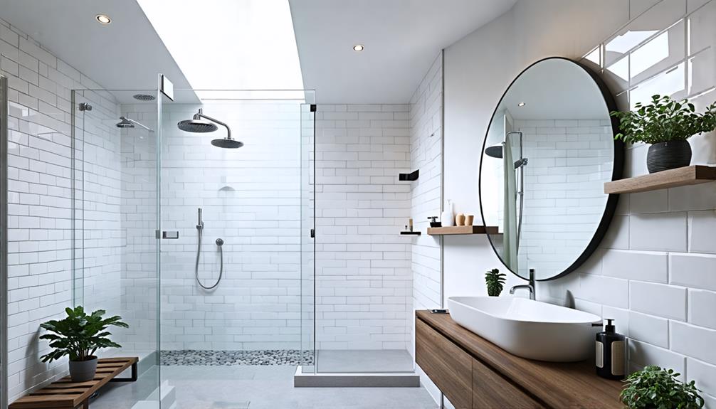 sleek simple shower designs